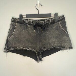 Superdry Knitted Black Denim Shorts